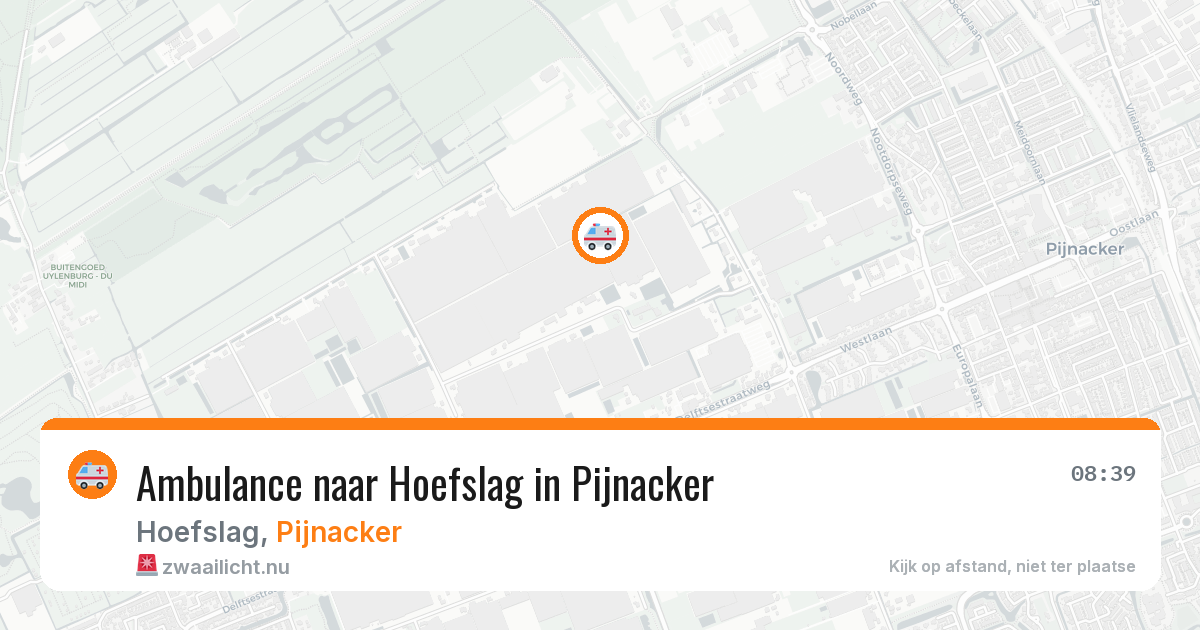 Ambulance naar Hoefslag in Pijnacker — 24 jul 2026