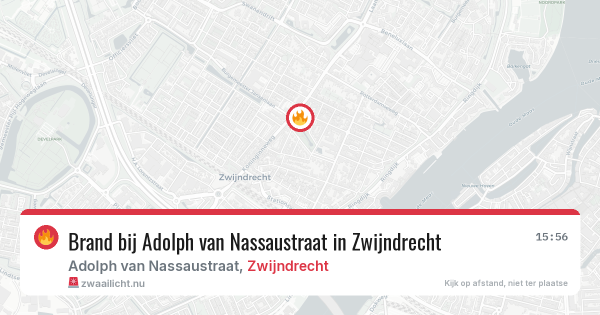 Brand bij Adolph van Nassaustraat in Zwijndrecht — 3 jun 2026