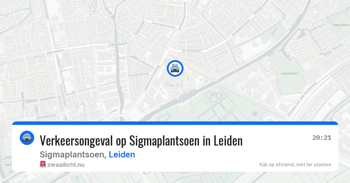 Verkeersongeval op Sigmaplantsoen in Leiden — 19 mrt 2026