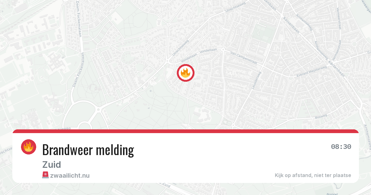 Brandweer melding — 8 apr 2026