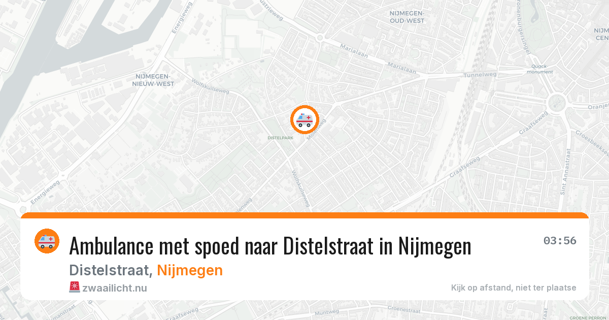 Ambulance met spoed naar Distelstraat in Nijmegen — 19 mei 2026