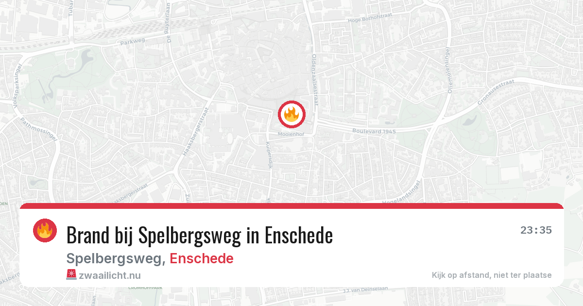 Brand bij Spelbergsweg in Enschede — 11 jul 2026