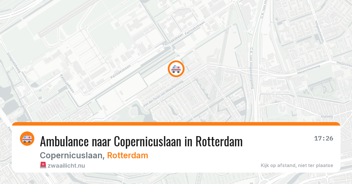 Ambulance naar Copernicuslaan in Rotterdam — 25 mei 2026