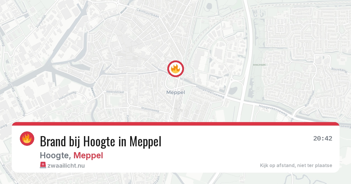 Brand bij Hoogte in Meppel — 15 jul 2026