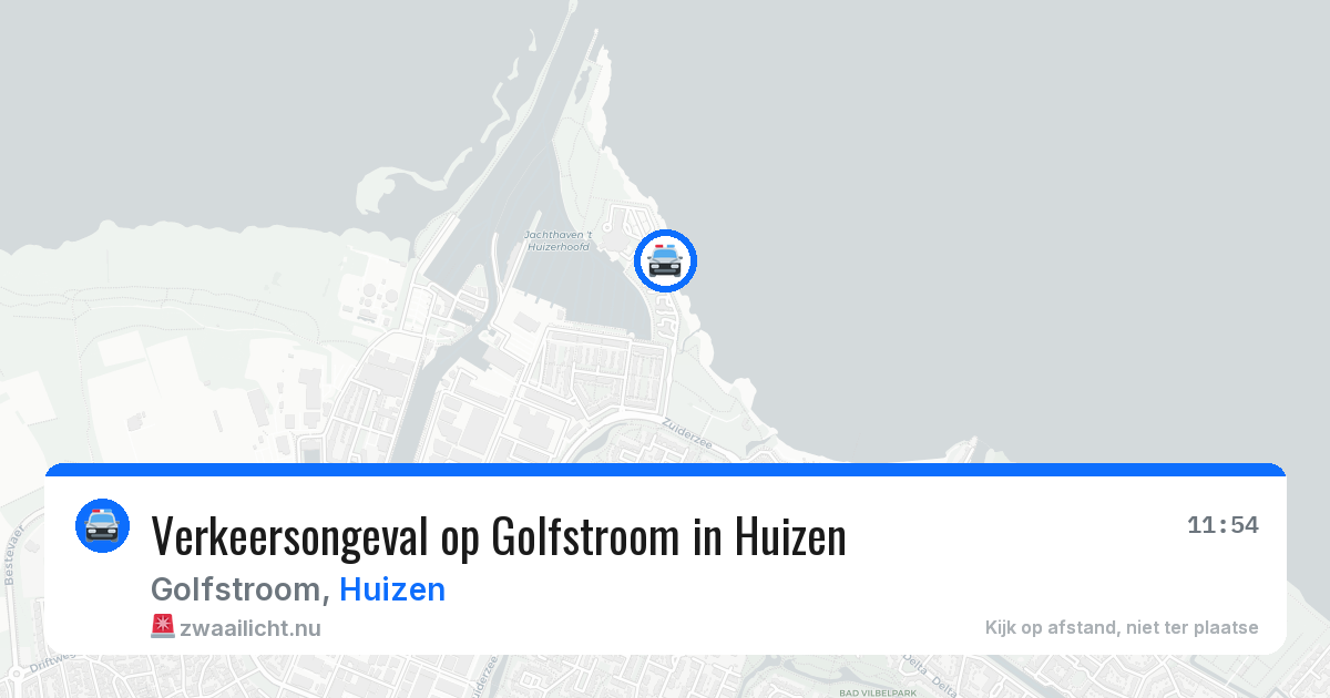 Verkeersongeval op Golfstroom in Huizen — 18 mrt 2026