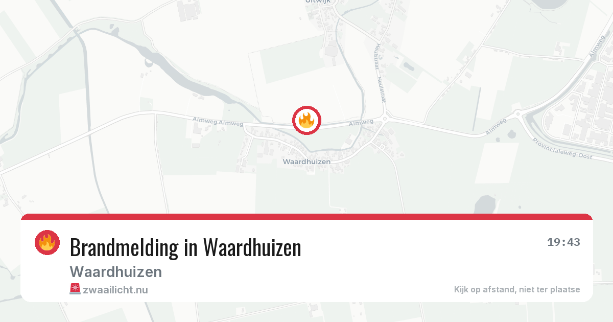 Brandmelding in Waardhuizen — 13 mrt 2026