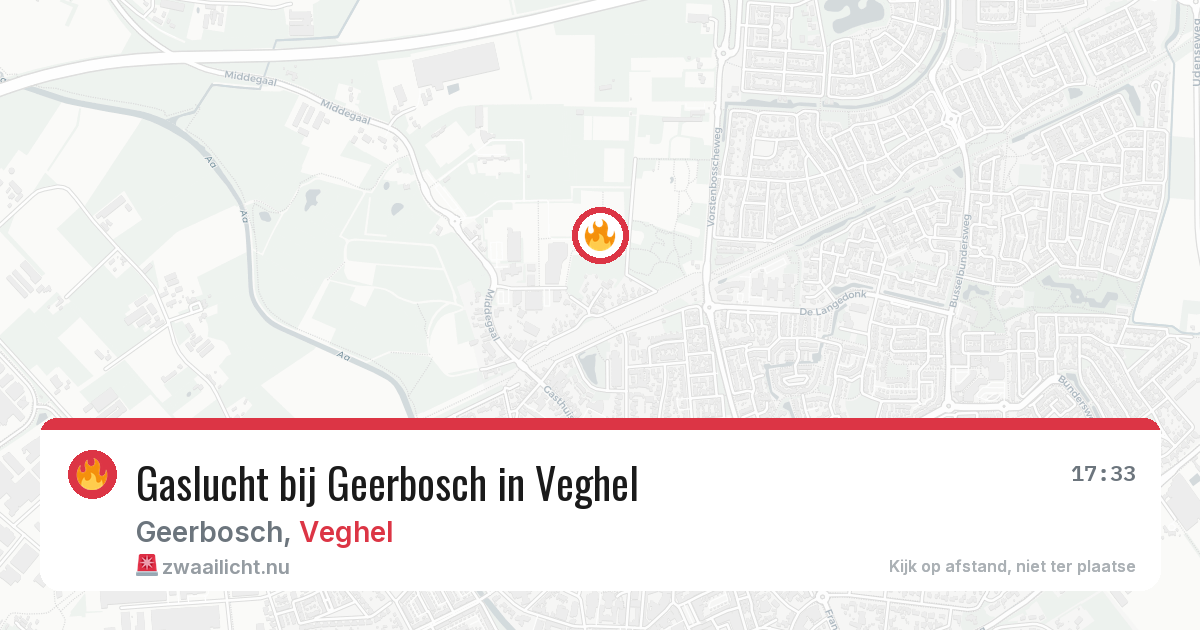 Gaslucht bij Geerbosch in Veghel — 19 jul 2026