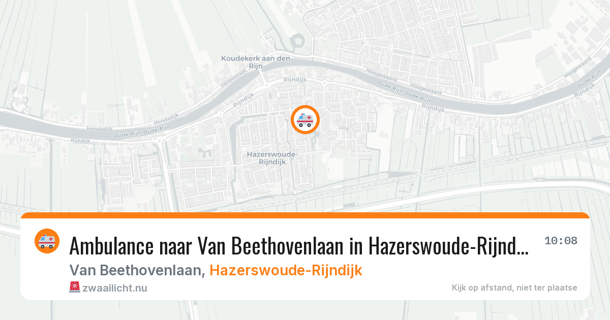 Ambulance naar Van Beethovenlaan in Hazerswoude-Rijndijk — 14 jul 2026