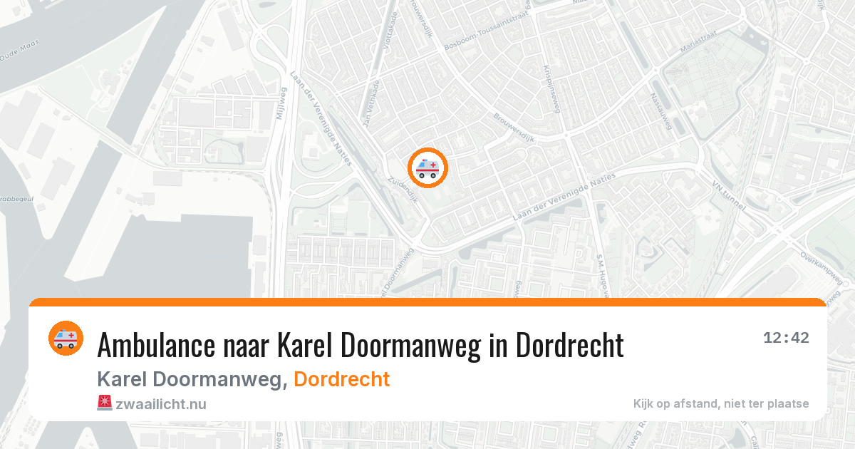 Ambulance naar Karel Doormanweg in Dordrecht — 24 jul 2026