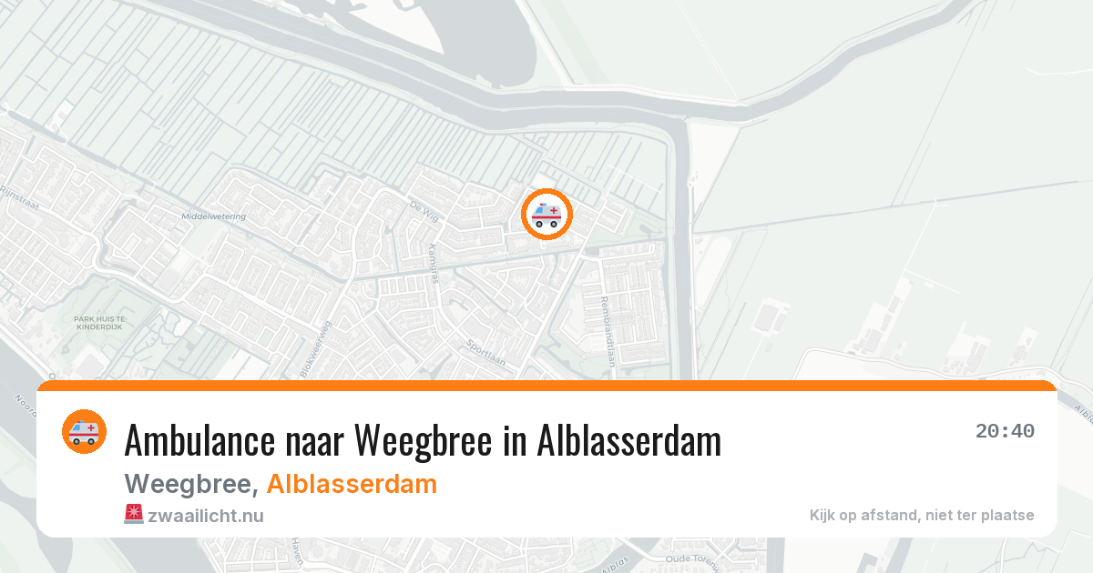 Ambulance naar Weegbree in Alblasserdam — 13 mei 2026