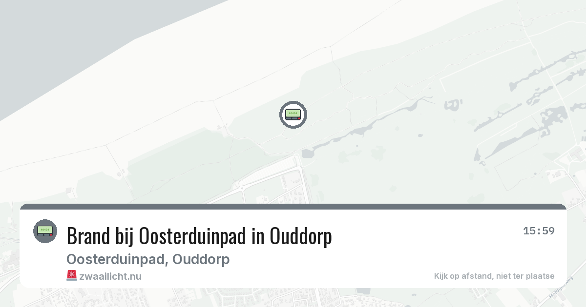 Brand bij Oosterduinpad in Ouddorp — 15 jul 2026