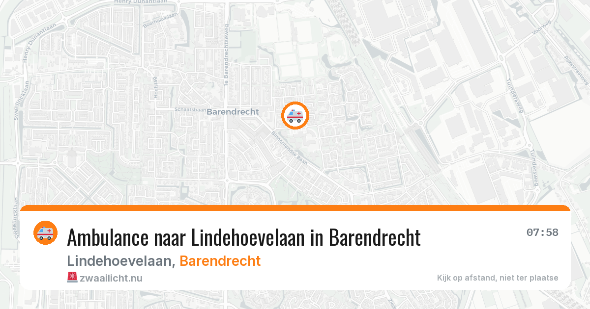 Ambulance naar Lindehoevelaan in Barendrecht — 18 mei 2026