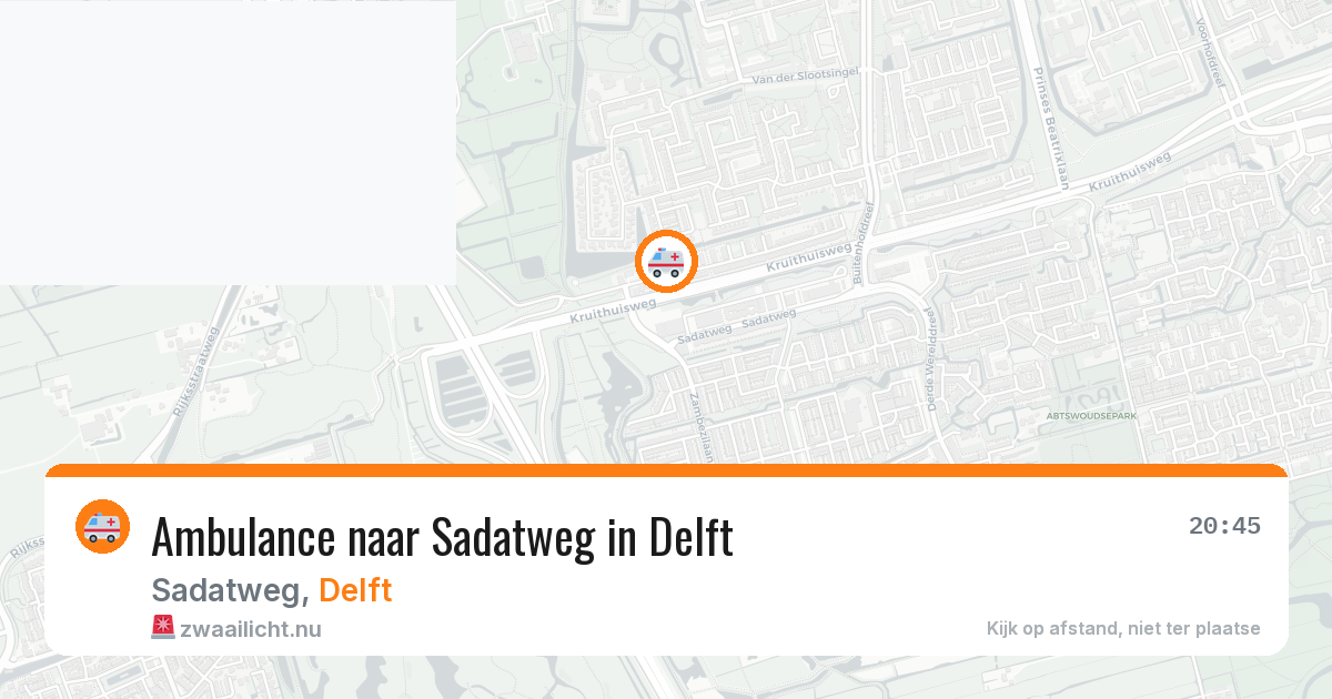 Ambulance naar Sadatweg in Delft — 10 jul 2026