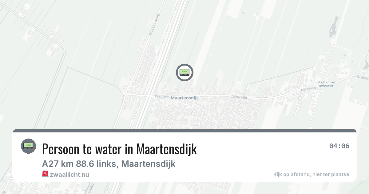 Persoon te water in Maartensdijk — 14 apr 2026