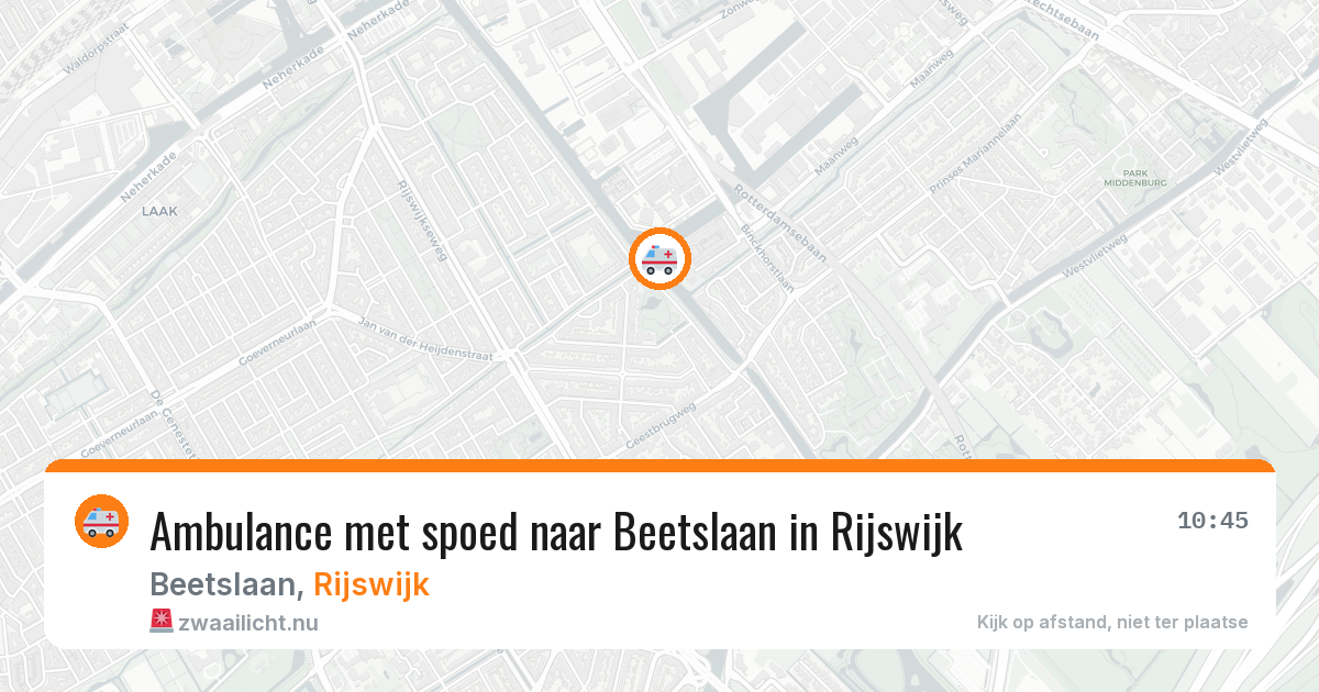 Ambulance met spoed naar Beetslaan in Rijswijk — 12 jul 2026