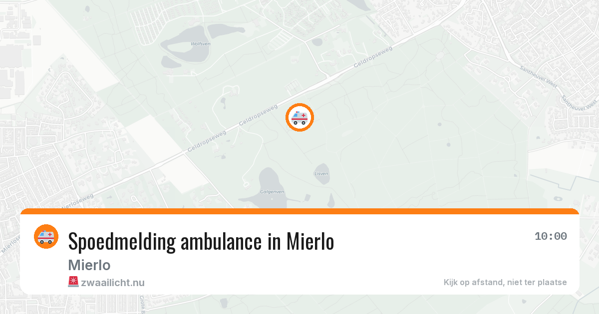 Spoedmelding ambulance in Mierlo — 9 jul 2026