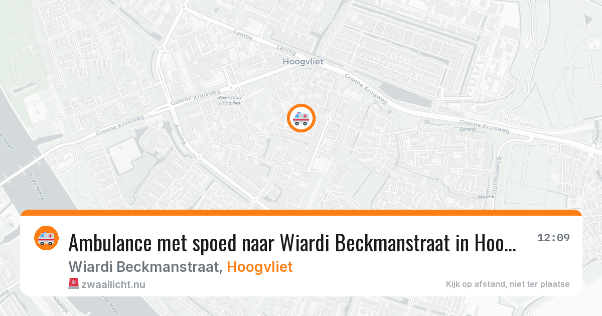 Ambulance met spoed naar Wiardi Beckmanstraat in Hoogvliet — 1 jun 2026