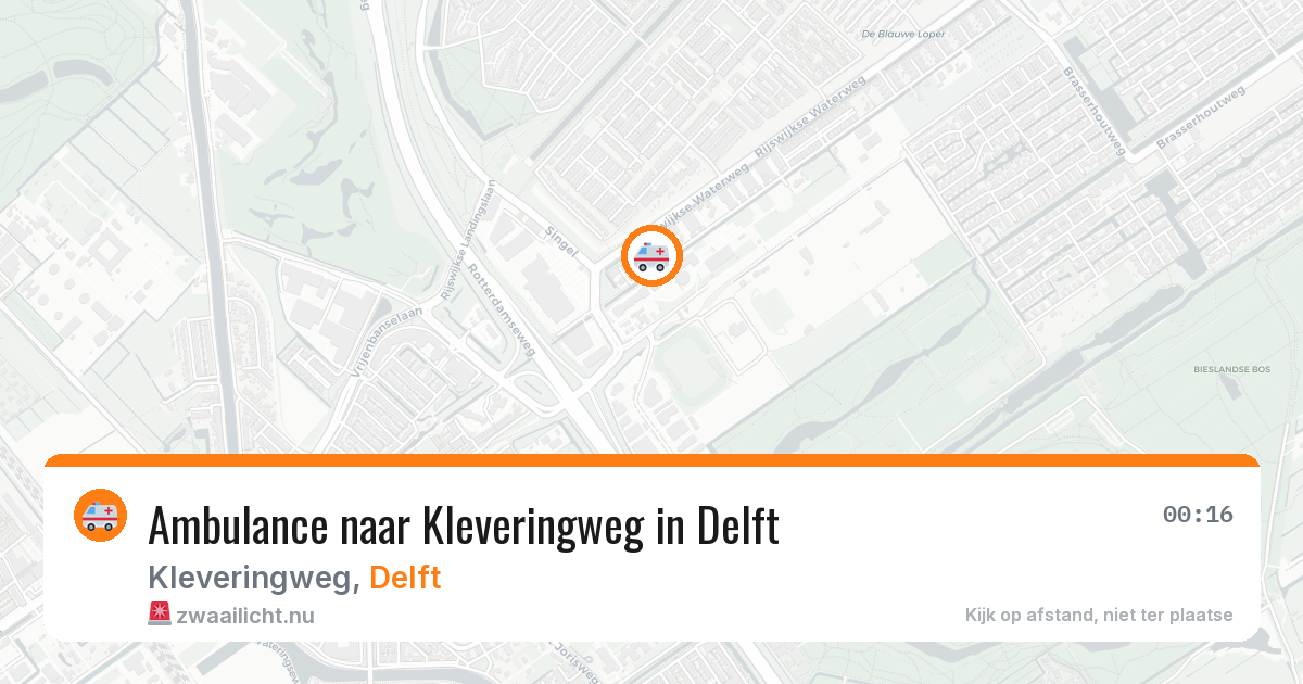 Ambulance naar Kleveringweg in Delft — 18 jul 2026