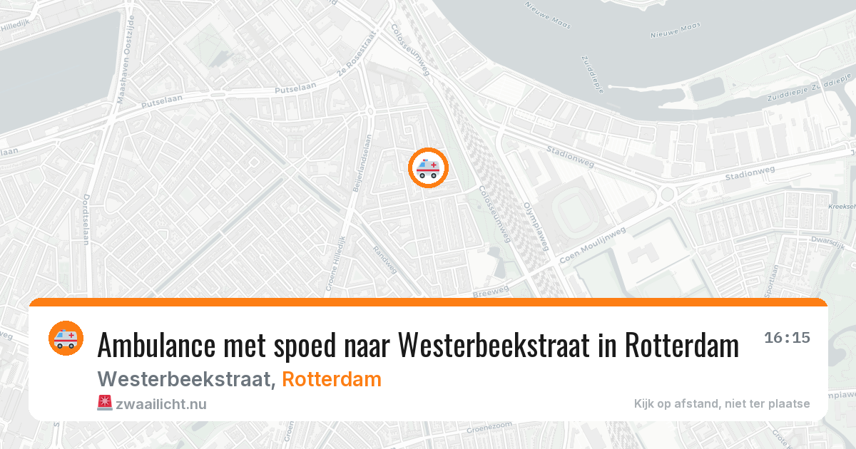 Ambulance met spoed naar Westerbeekstraat in Rotterdam — 25 jul 2026