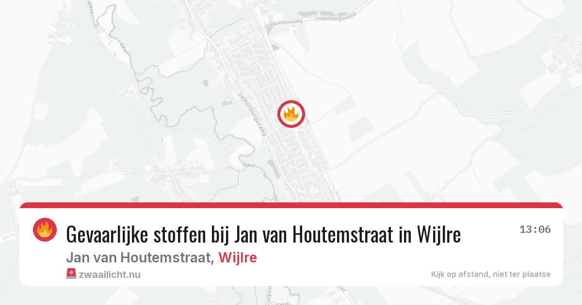 Gevaarlijke stoffen bij Jan van Houtemstraat in Wijlre — 3 feb 2026