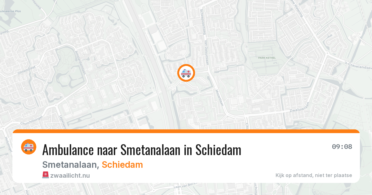 Ambulance naar Smetanalaan in Schiedam — 22 mrt 2026