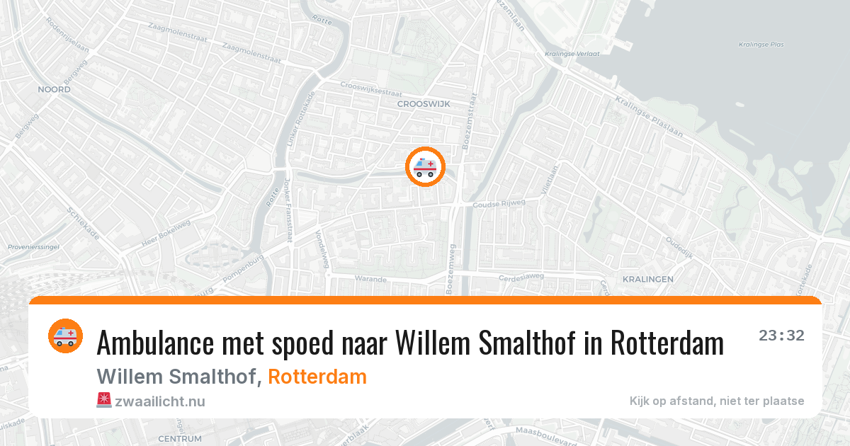 Ambulance met spoed naar Willem Smalthof in Rotterdam — 24 mrt 2026