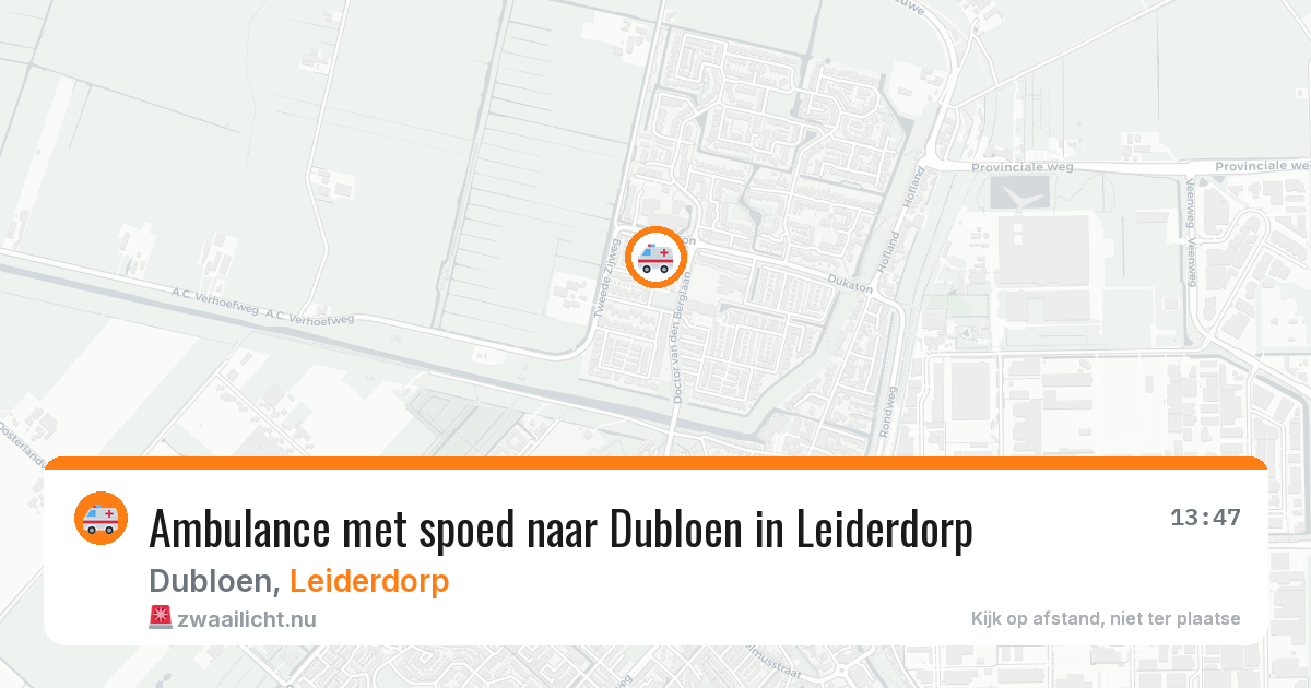 Ambulance met spoed naar Dubloen in Leiderdorp — 17 jan 2026