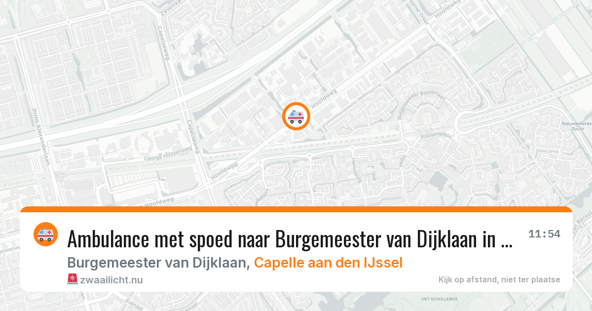 Ambulance met spoed naar Burgemeester van Dijklaan in Capelle aan den IJssel — 17 jul 2026