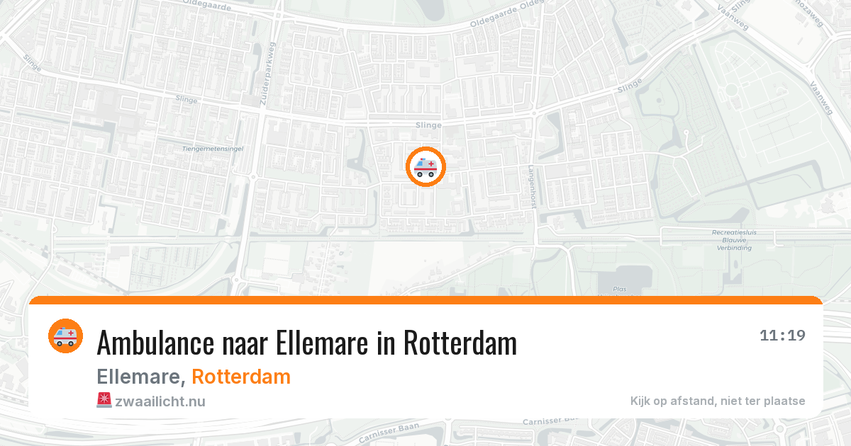 Ambulance naar Ellemare in Rotterdam — 29 mei 2026