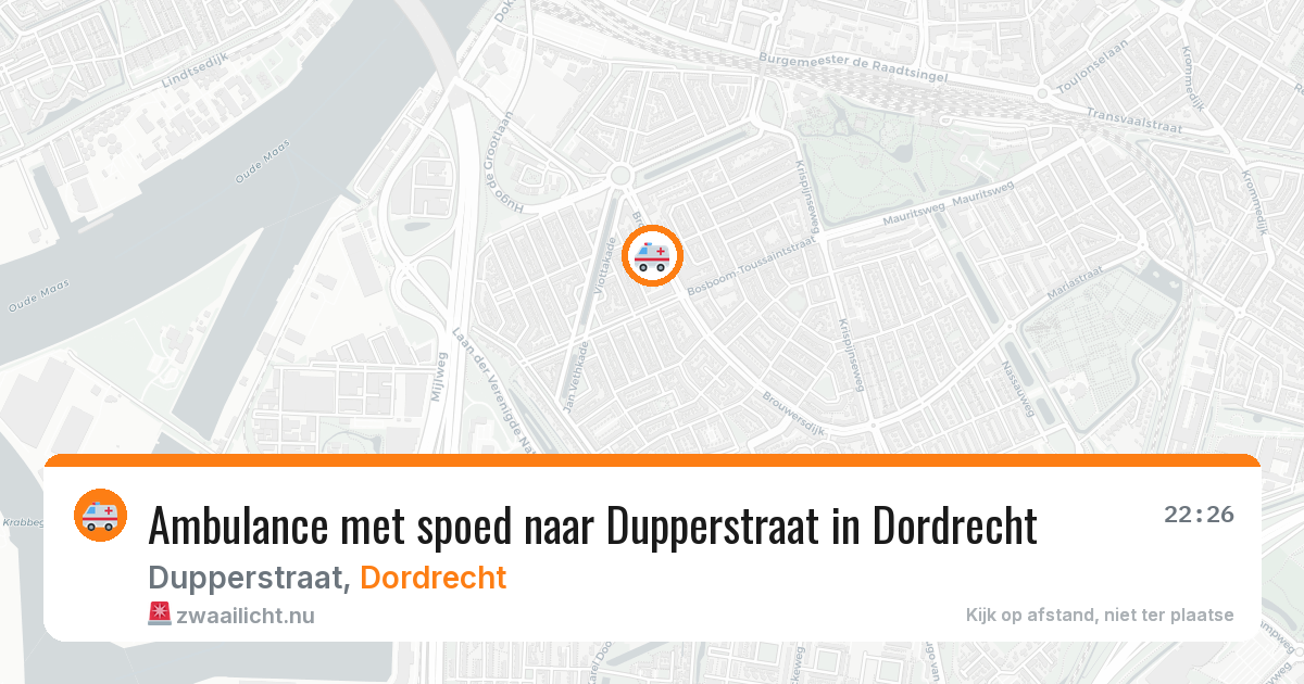 Ambulance met spoed naar Dupperstraat in Dordrecht — 17 jul 2026
