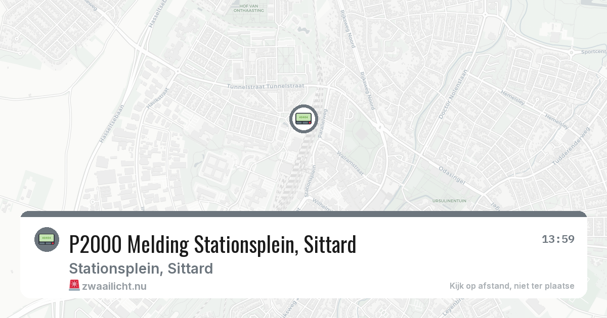 P2000 Melding Stationsplein, Sittard — 1 apr 2026