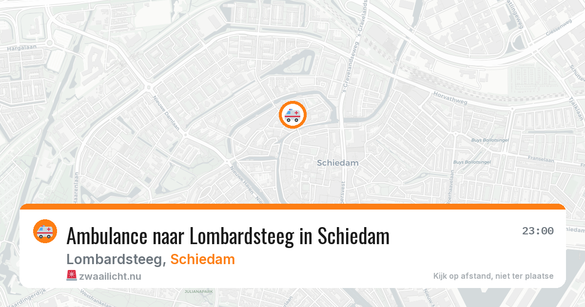 Ambulance naar Lombardsteeg in Schiedam — 13 jul 2026