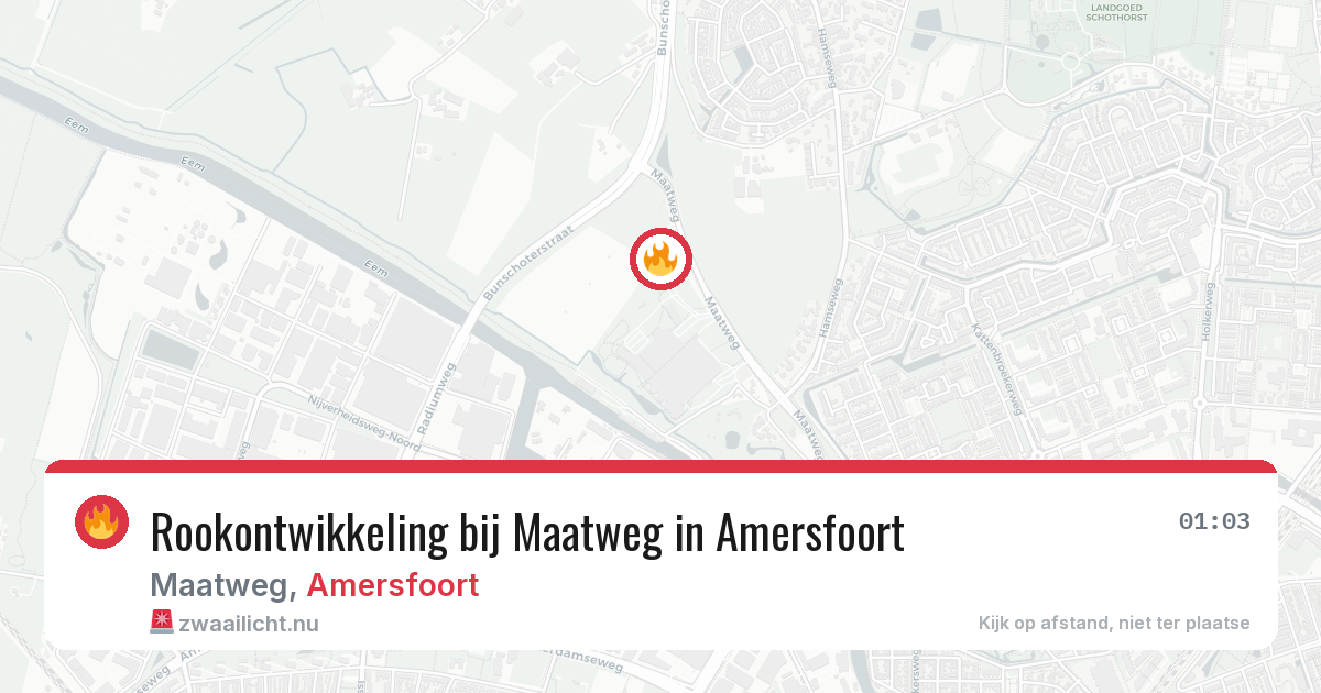 Rookontwikkeling bij Maatweg in Amersfoort — 31 mrt 2026
