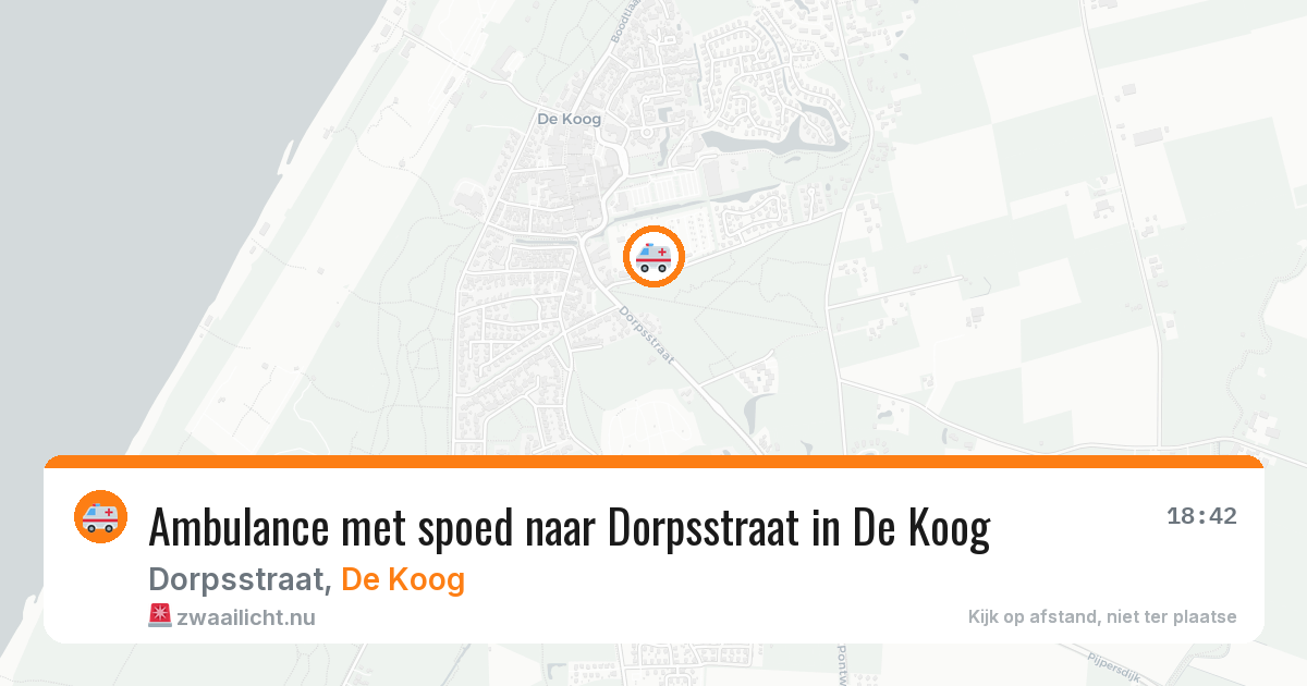 Ambulance met spoed naar Dorpsstraat in De Koog — 17 jul 2026