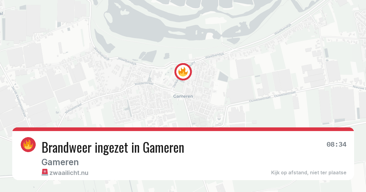 Brandweer ingezet in Gameren — 1 feb 2026 | 🚨 Zwaailicht.nu