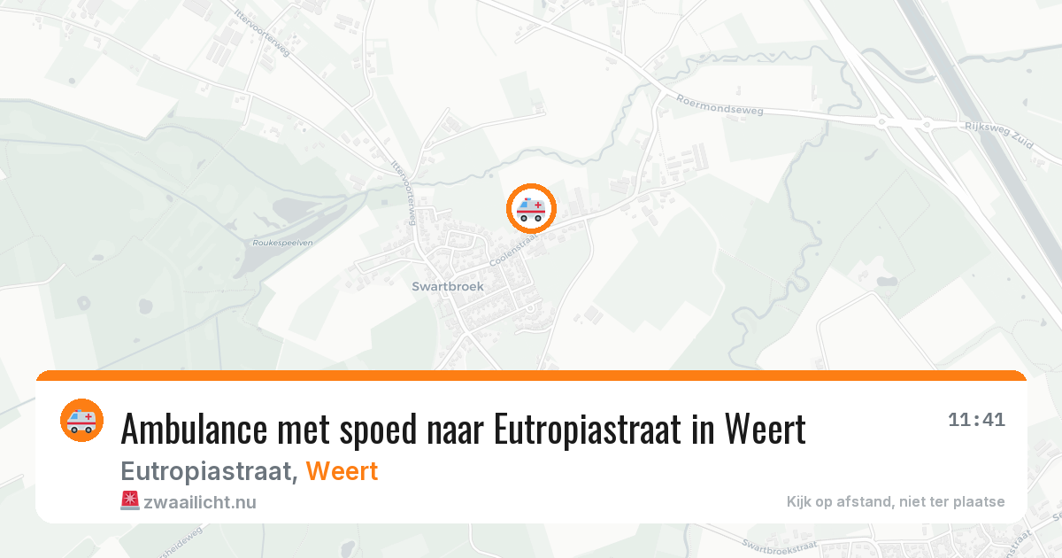 Ambulance met spoed naar Eutropiastraat in Weert — 19 jul 2026