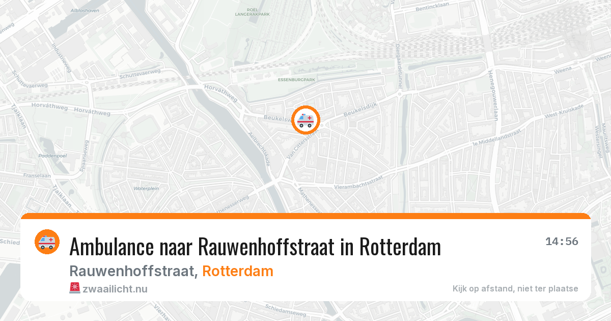 Ambulance naar Rauwenhoffstraat in Rotterdam — 30 mei 2026