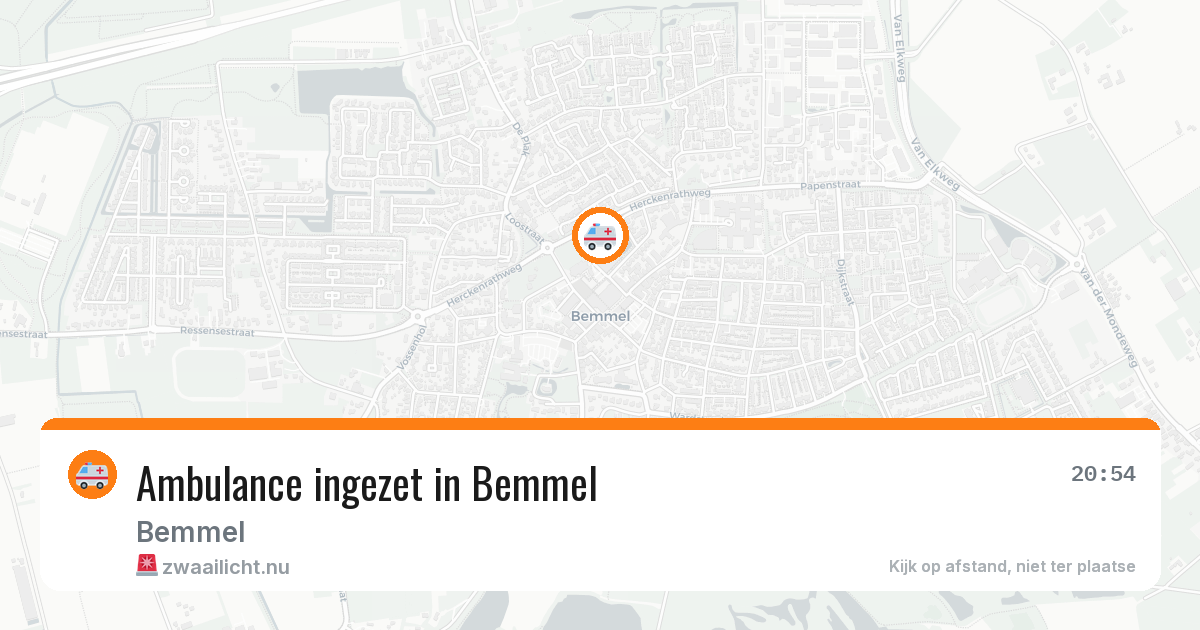 Ambulance ingezet in Bemmel — 27 mrt 2026