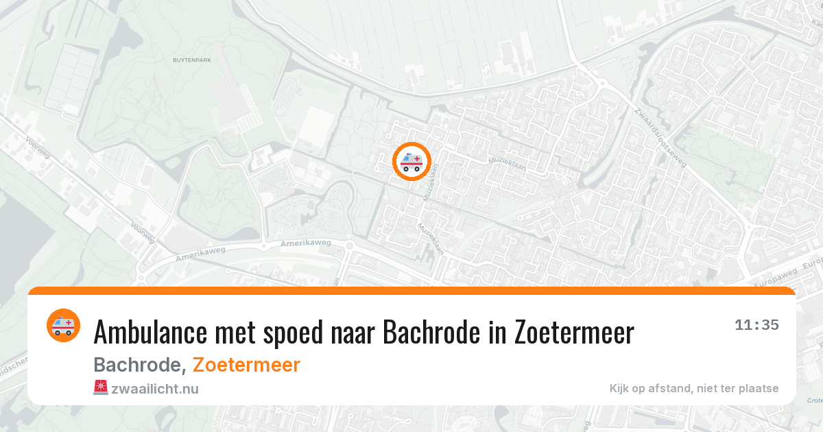 Ambulance met spoed naar Bachrode in Zoetermeer — 4 jun 2026
