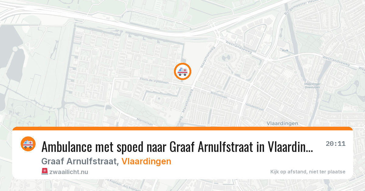 Ambulance met spoed naar Graaf Arnulfstraat in Vlaardingen — 26 jul 2026