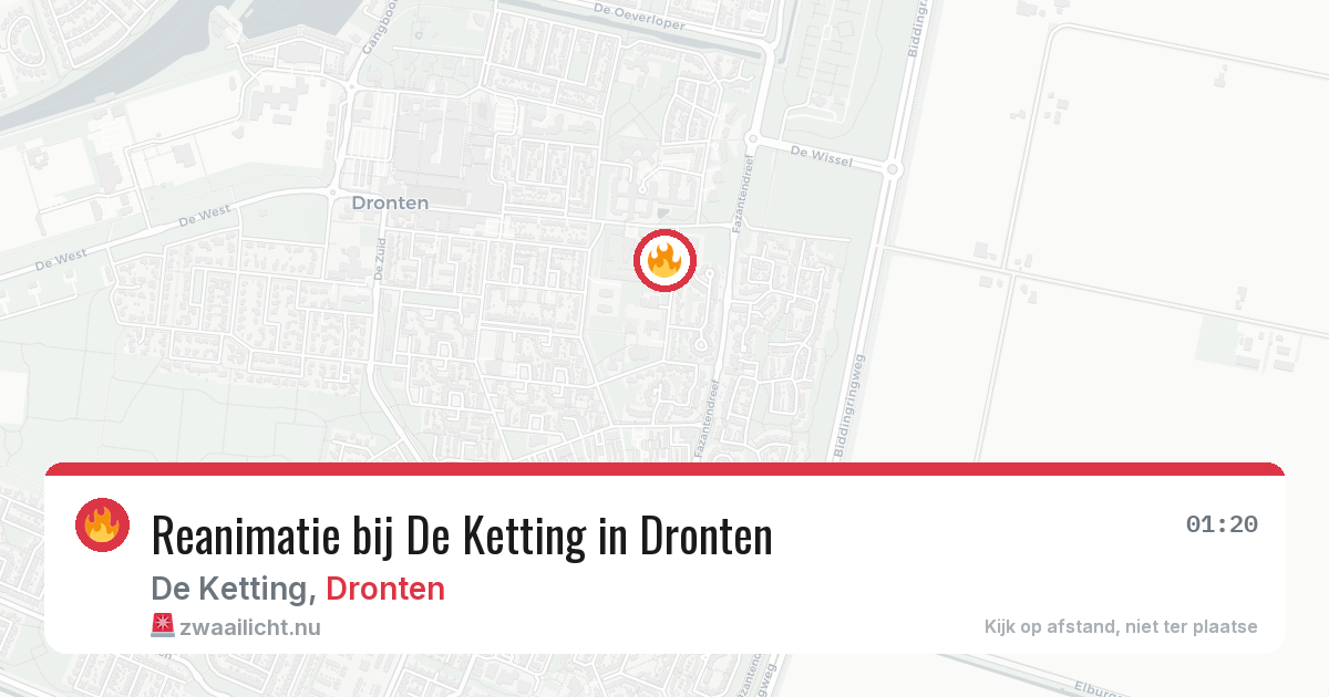 Reanimatie bij De Ketting in Dronten — 6 apr 2026