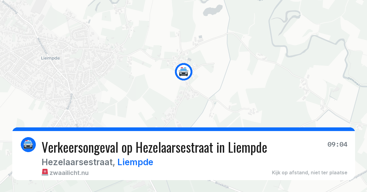 Verkeersongeval op Hezelaarsestraat in Liempde — 5 jul 2026