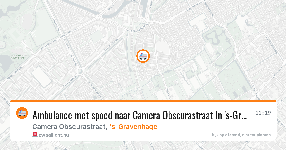 Ambulance met spoed naar Camera Obscurastraat in 's-Gravenhage — 13 jul 2026