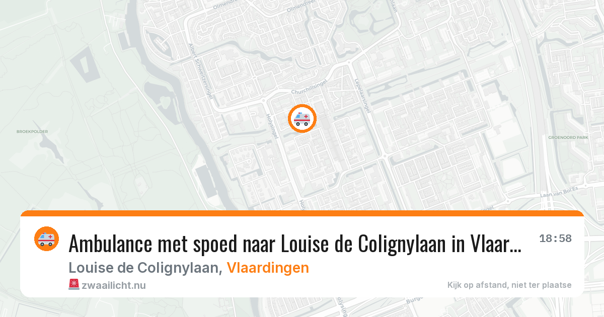 Ambulance met spoed naar Louise de Colignylaan in Vlaardingen — 8 jun 2026