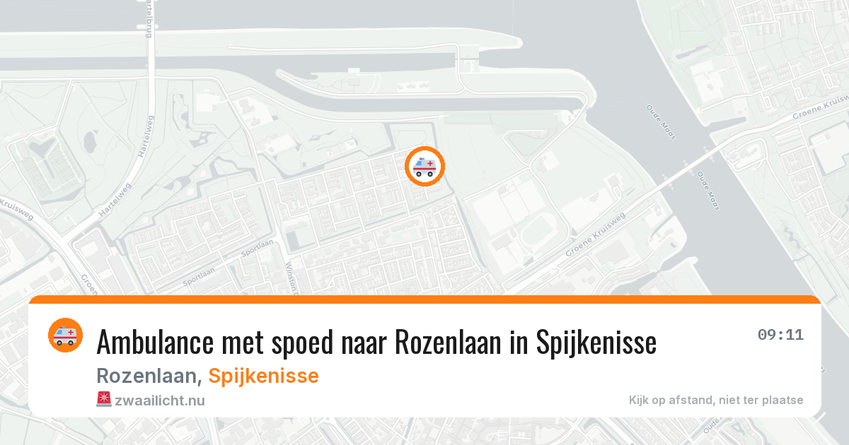 Ambulance met spoed naar Rozenlaan in Spijkenisse — 8 jun 2026