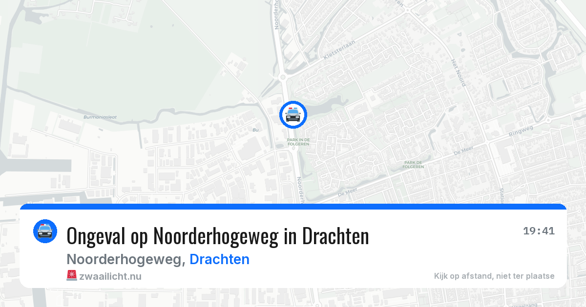 Ongeval op Noorderhogeweg in Drachten — 25 apr 2026