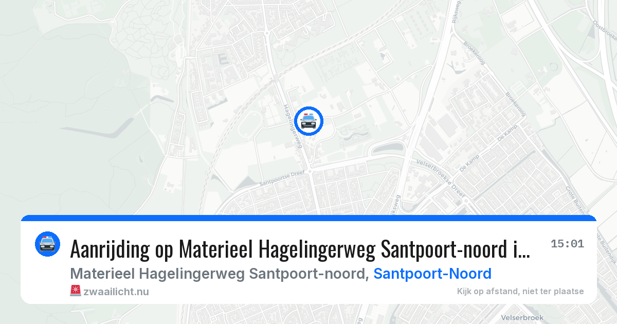 Aanrijding op Materieel Hagelingerweg Santpoort-noord in Santpoort-Noord — 11 jul 2026