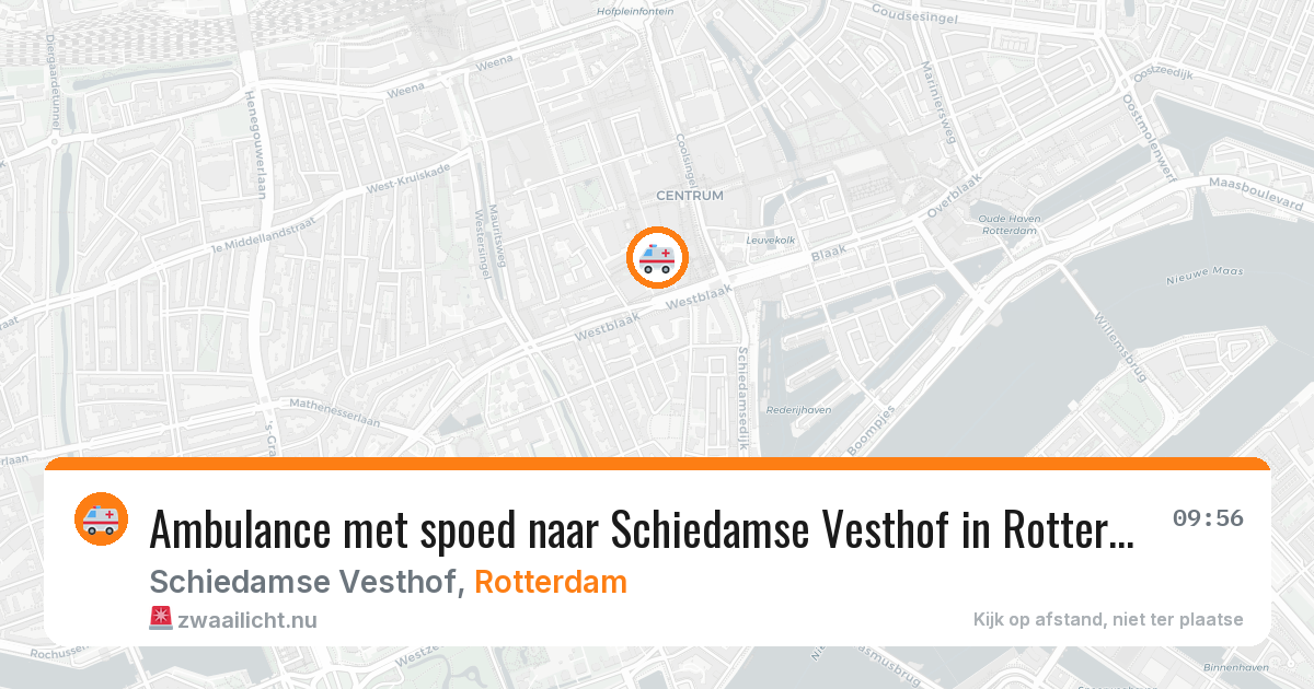 Ambulance met spoed naar Schiedamse Vesthof in Rotterdam — 13 jul 2026