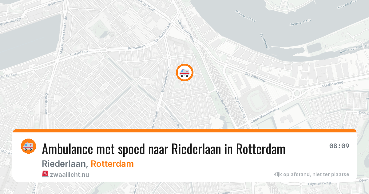 Ambulance met spoed naar Riederlaan in Rotterdam — 21 mrt 2026