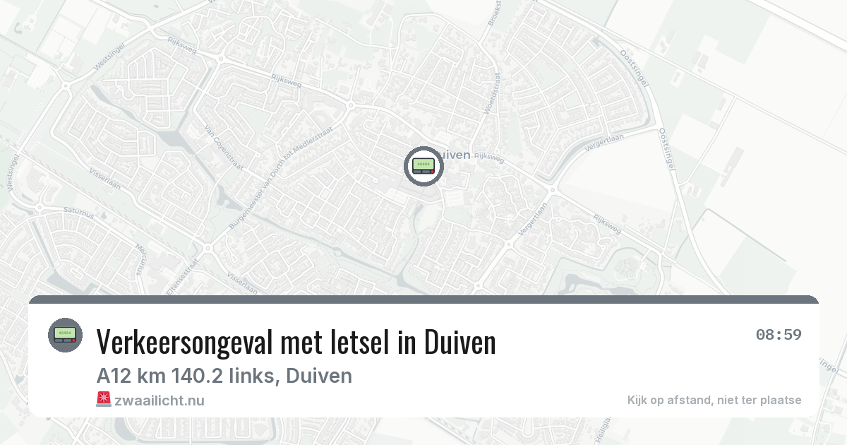 Verkeersongeval met letsel in Duiven — 23 mrt 2026